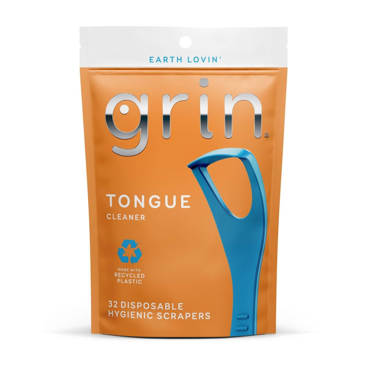Grin Disposable Tongue Scrapers with Dental Picks for Teeth Cleaning, Tongue Cleaner for Adults & Fresh Breath, Plastic Tongue Scrape Cleaner for Oral Care, Tongue Scraper Set for Bad Breath - 1 Pack