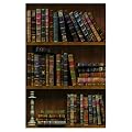 Yija Self-Adhesive Vintage Bookshelf Peel-Stick Wallpaper Backsplash Shelf Liner Removable Door Vinyl Flooring Stickers 17.7inch by 98inch