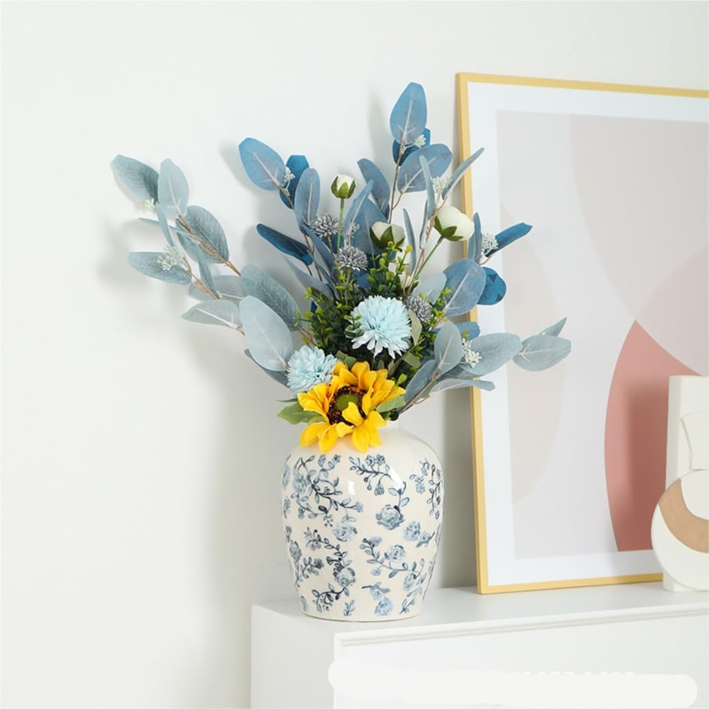 青と白の陶器製花瓶 Amazon.co.jp: 青と白の花瓶、青の花瓶ホーム装飾、シノワズリー