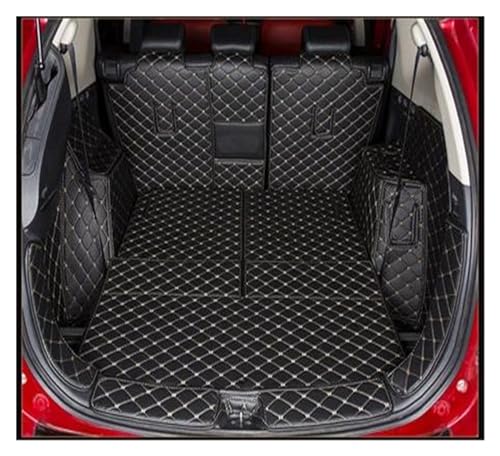 Tapis de coffre en cuir pour Mitsubishi Outlander 2013-2020 beige noir
