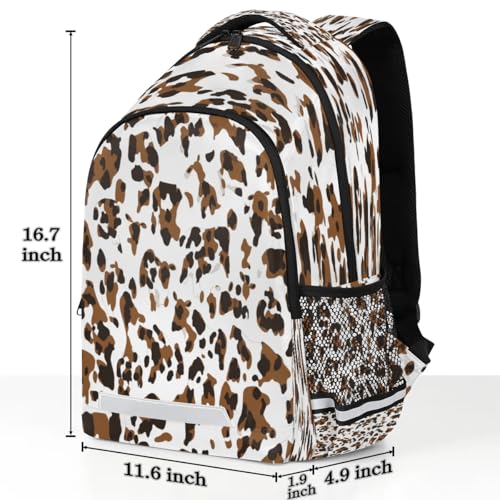 Sac à dos imprimé vache 20L pour école et ordinateur portable