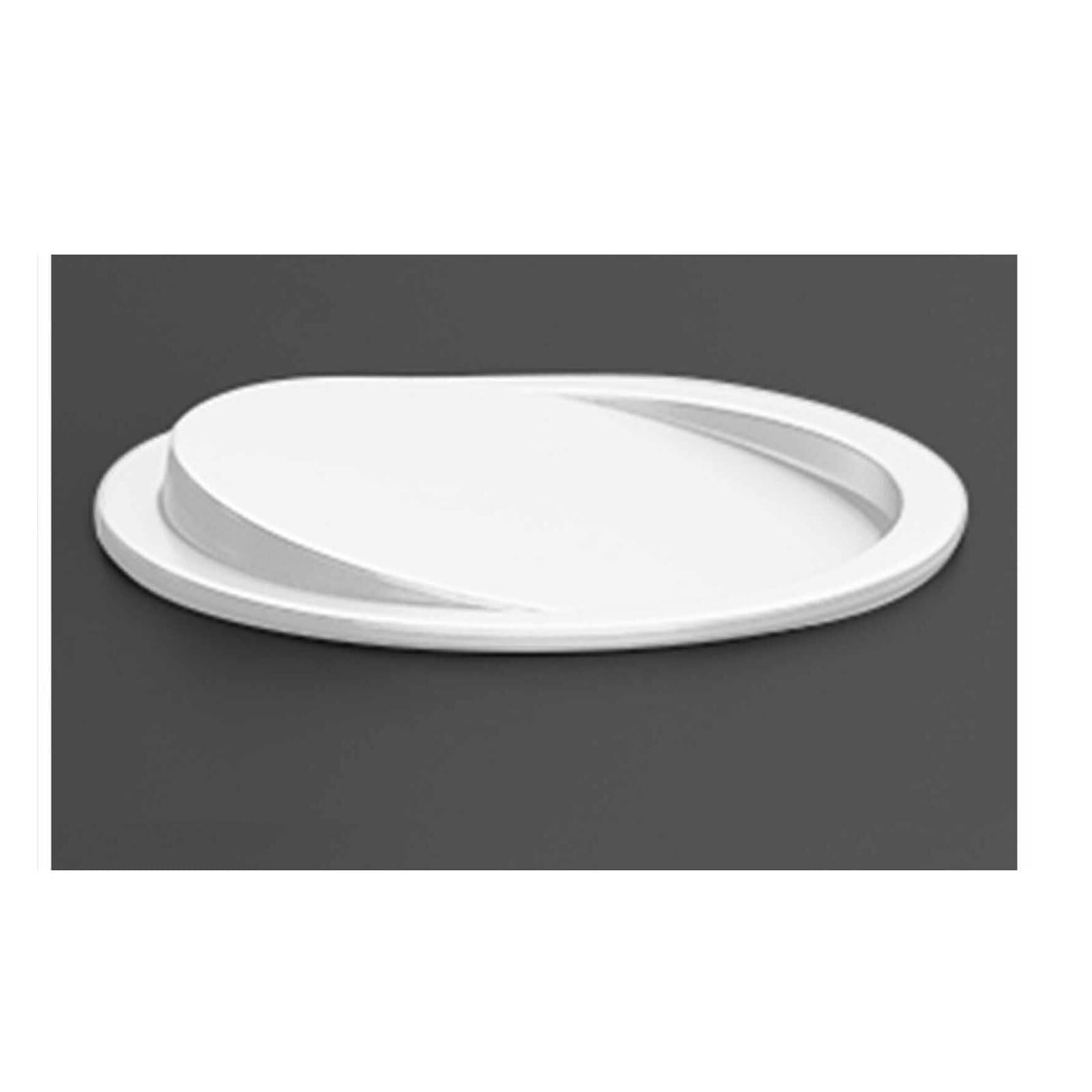DFGHNBVC Built-In Trash Bin Lid For Kitchen Countertop Trash Grommet Hidden Swing Trash Can Lid Stainless Steel Waste Chute Cover,Wei?-240Mm