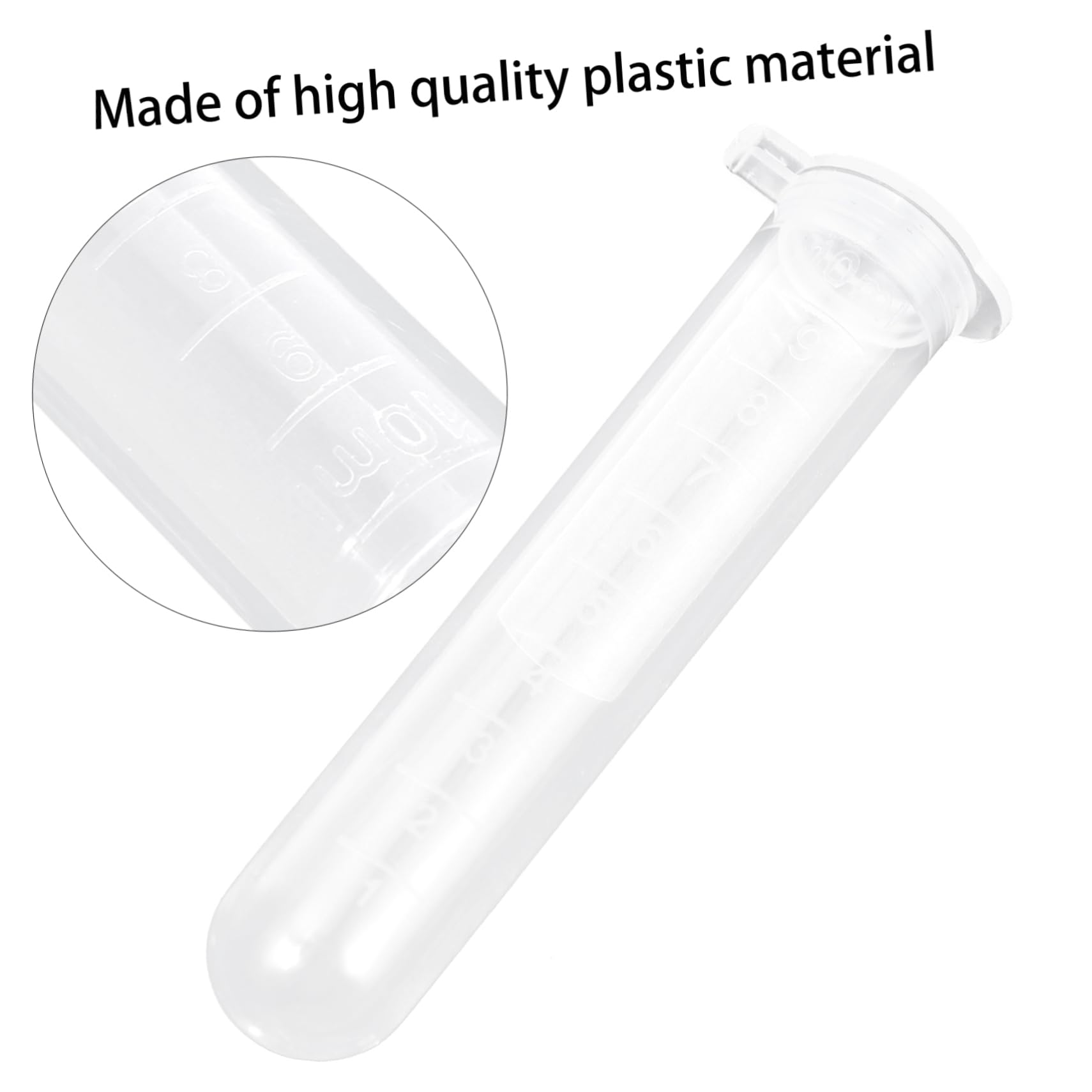 200 Pezzi Provette Centrifuga da 10ml in Plastica Tappo a Scatto, Alta Trasparenza e Pareti Lisce, per Biologia Molecolare e Uso Laboratorio Scientifico