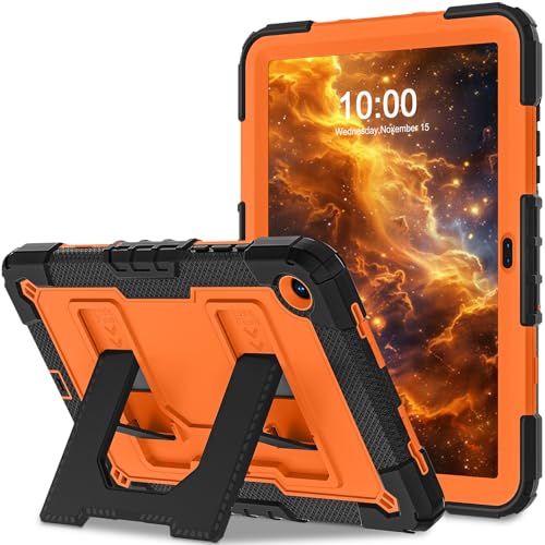Image of for Galaxy Tab A11+ Plus /A9+ 11 Inch Samsung Tablet Case with Kickstand,Hybrid Shockproof Cover for Galaxy Tab A11+ /A9 Plus Tablet,Black Orange