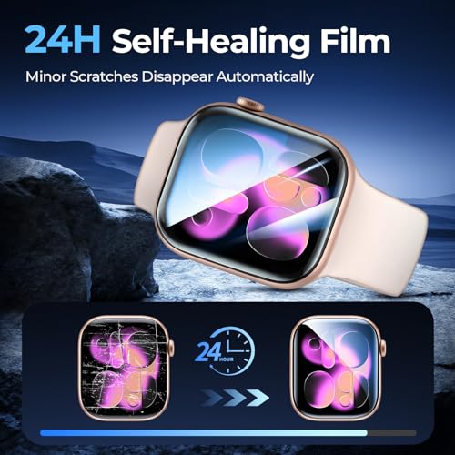 Image of LK 8 Pack for Apple Watch Series 11 Screen Protector 42mm [Upgrade Soft TPU Film - Strong Absorption] Self-Healing, HD Ultra-Thin 42mm Screen Protector for iWatch Accessories, High Touch Screen Cover
