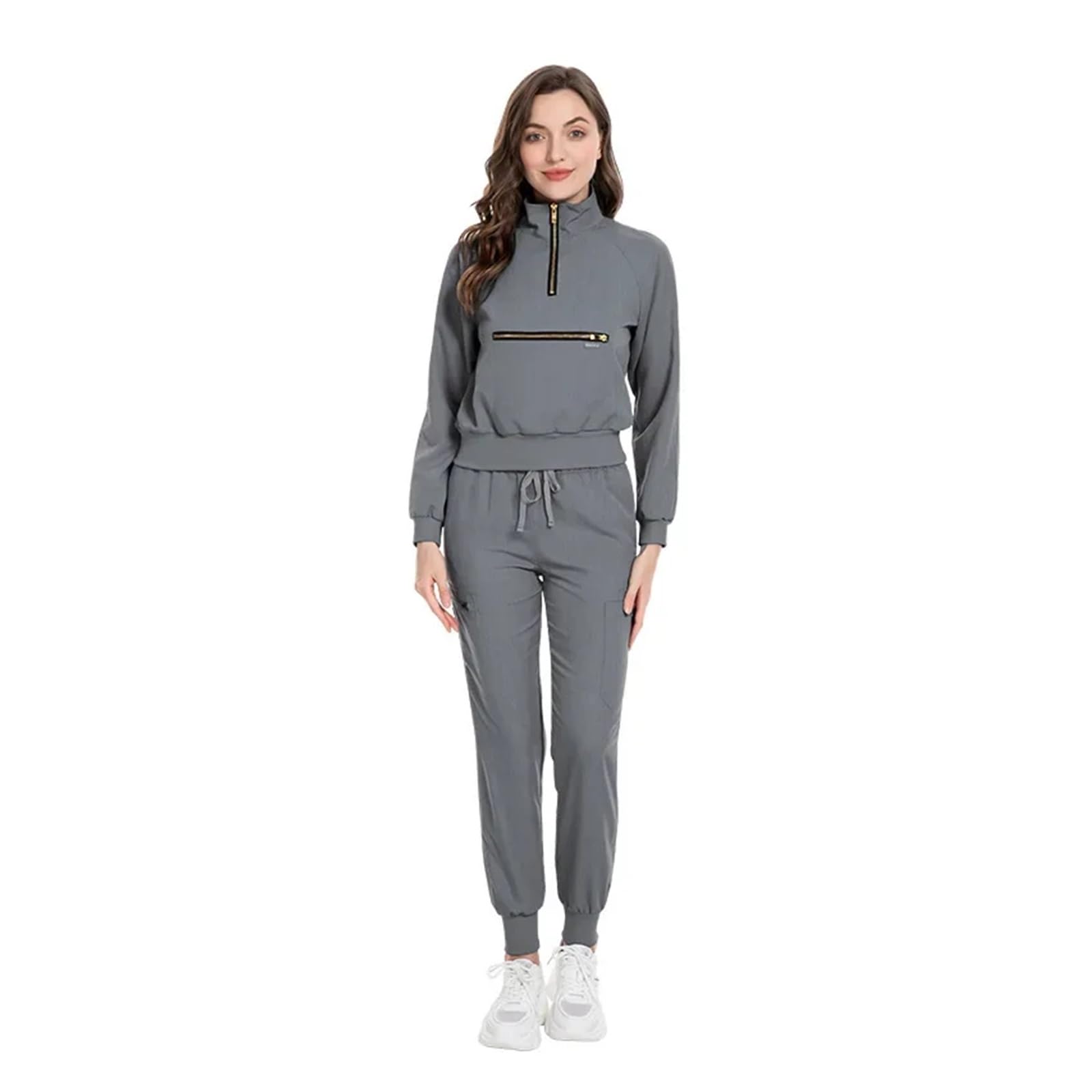 Uniformes Sanitarios Mujer Uniformes de enfermería, Camisetas quirúrgicas de Manga Corta y Larga con Bolsillo, Pantalones, Ropa de Trabajo for SPA y salón de Belleza.