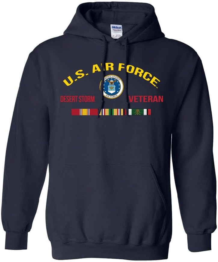Military Productions US Air Force Desert Storm Veteran Hooded Sweatshirt Officially Licensed