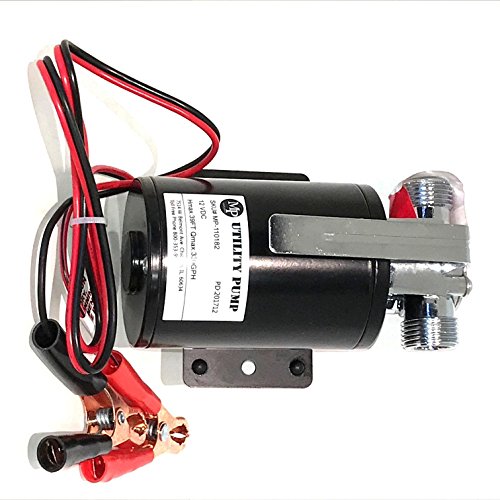 12-volt DC 1/10th HP 330 GPH Battery Powered Portable Mini Water Transfer Utility Pump with Metal Connectors for Standard 3/4" Garden Hose Great for removing water from Boats Water Yard or Garden - Thumbnail 5
