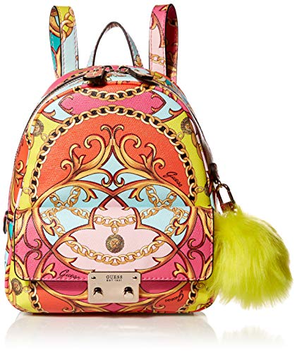 GUESS Jori Printed Bowery Backpack, coral multi