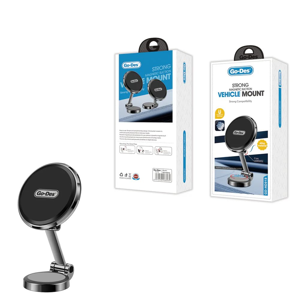 Instrument Panel Magnetic Adhesive All Model Strong Adsorption Windshield Foldable Universal Car Phone Holder (GD-HD918)