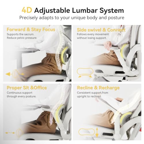 Image of SIHOO B300 Pro Ergonomic Office Chair with Footrest, 4D Lumbar Support