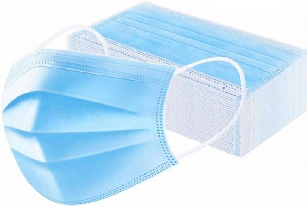Lemail wig Disposable Full Face Protection Masks, Blue, 1 Count