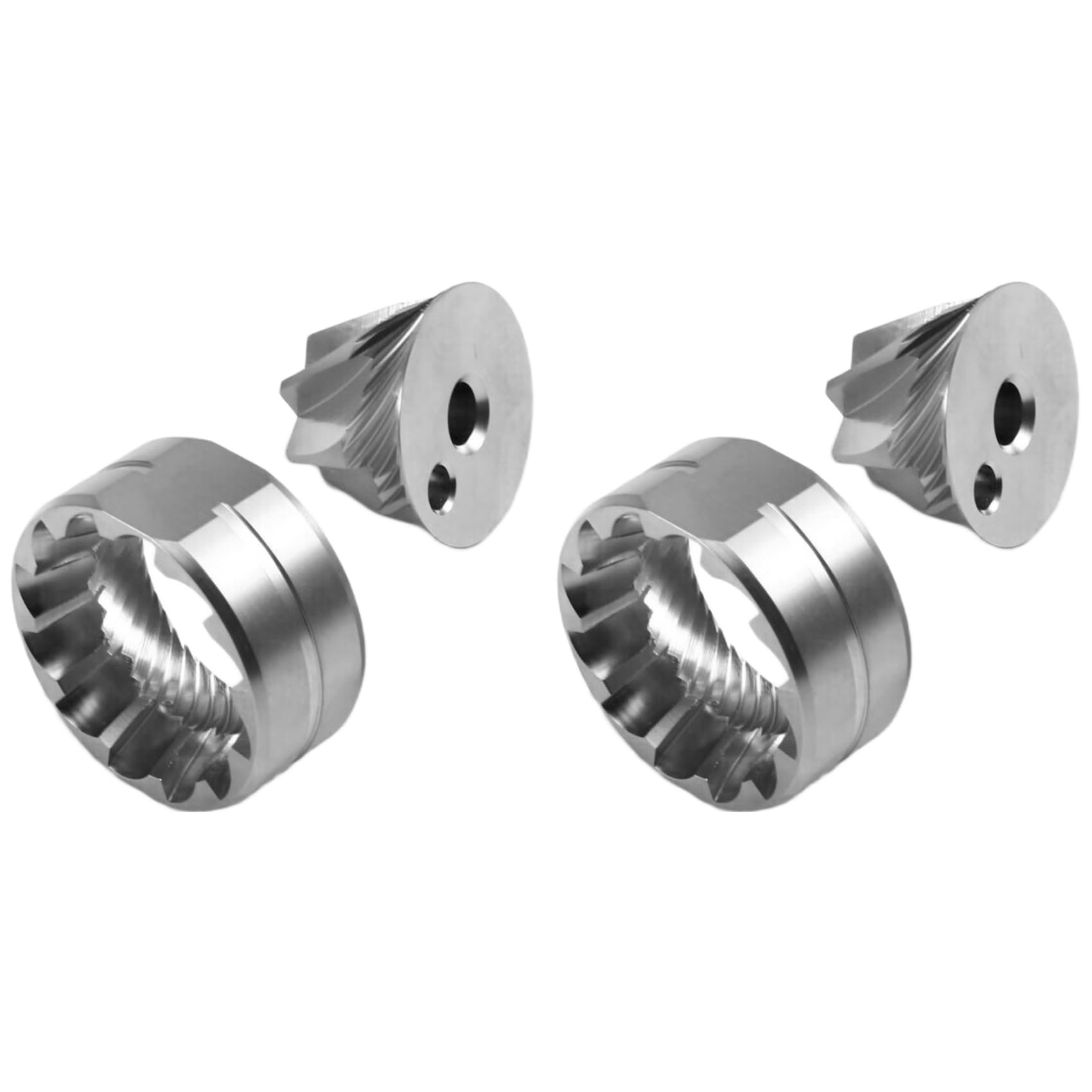 Vjsujehgy 2 Set 38mm Conical Burrs for Manual Coffee Grinder, Sweet High-Uniformity Espresso Grinding Flat Burrs