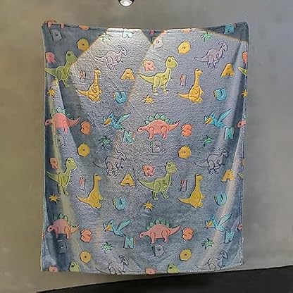Situhaonan Dinosaurier Decke Leuchtend Im Dunkeln Geschenke Jungs Kinder Kuscheldecke Geschenkideen 3 4 5 6 7 8 9 10 11 12 Jahre Geburtsta üBerwurfdecke Fleecedecke – Bild 8