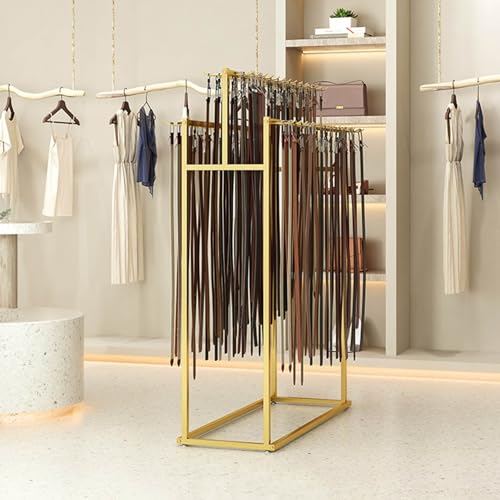 Colgador de cinturón de metal de doble cara para hombre, estante de exhibición de monedero y paraguas, ahorro de espacio, solución de almacenamiento de corbata y cinturón