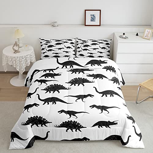Add Style to Your Kid's Room with Black and White Dinosaur Bedding