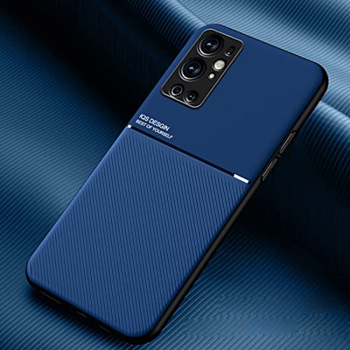 TIANCI Coque pour OnePlus 9 Pro, Texture Antidérapante et Antichoc Housse, [Cuir PU Doux pour la Peau] [TPU Ultra-Mince] Étui pour OnePlus 9 Pro-Bleu