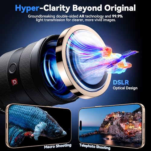 Image of Supershieldz CAM-Guard 3D Camera Lens Protector Ring for iPhone 16 Pro Max | 16 Pro, Keep Original Design and Color, 9H Hardness, Easy Installation - Desert Titanium