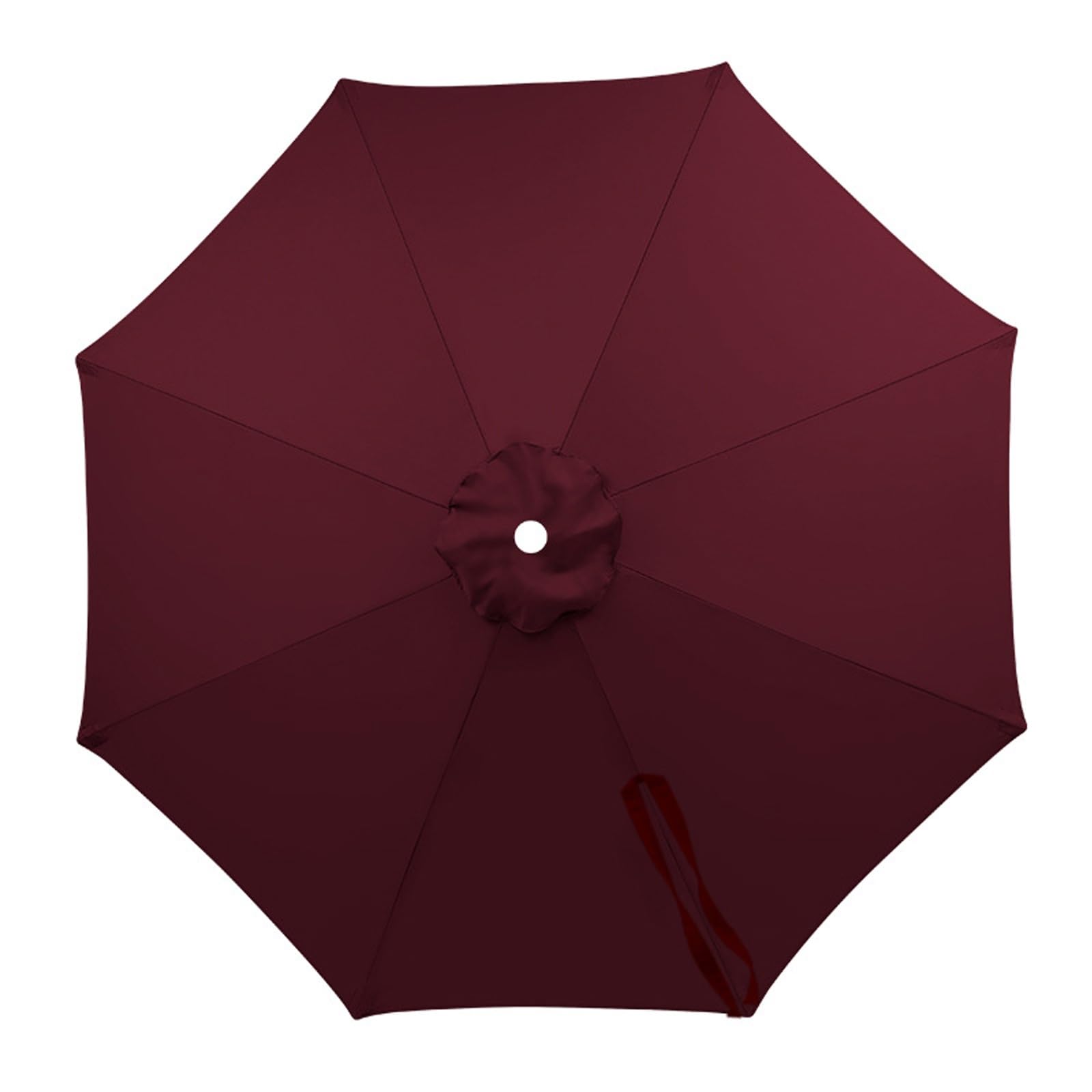ksxnkhk Replacement Canopy for Round Parasols 2/2.3/2.7/3/4m Fabric for 6, 8 Ribs Waterproof UV Protection Awning Replacement Thickened Polyester (Brown, 2m - 6 Ribs)
