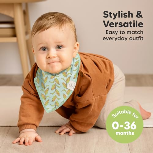 Image of 8pk Organic Baby Bandana Bibs for Drooling and Teething (Countryside)