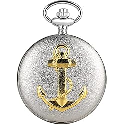 Persianas Vela MASKIS Reloj de bolsillo 3D de cuerda plateada, bronce, diseño de vela, reloj de bolsillo de cuarzo, collar con colgante, cadena de llavero, joyería para hombres y mujeres como coleccionables, plata