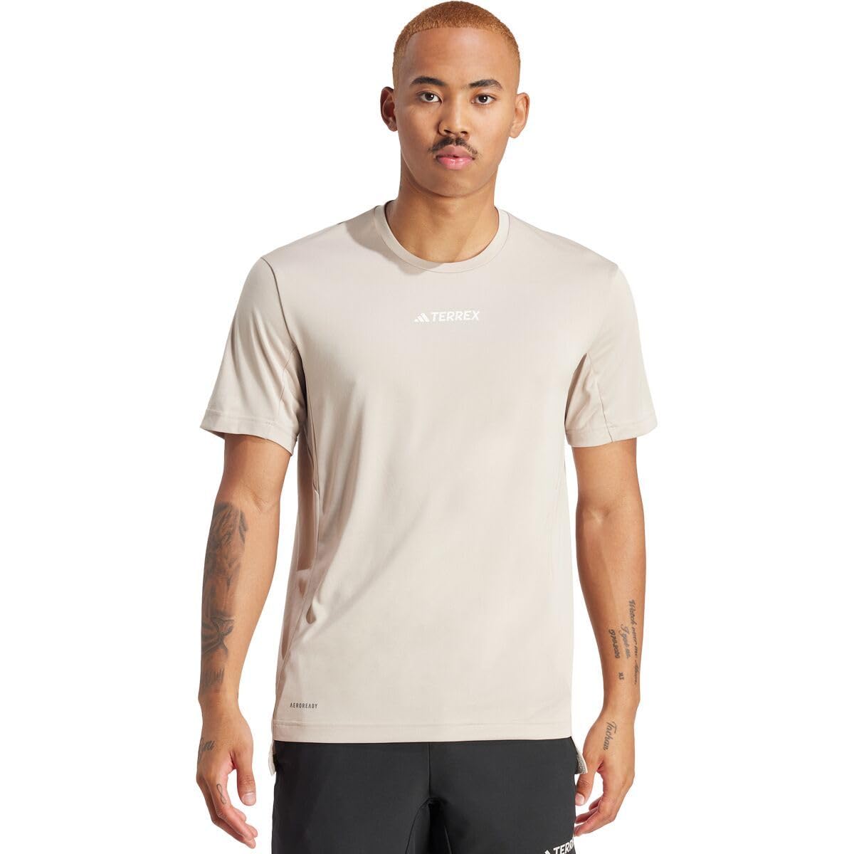 adidas Herren Terrex Multi Hiking T-Shirt, Wonder Beige, X-Klein