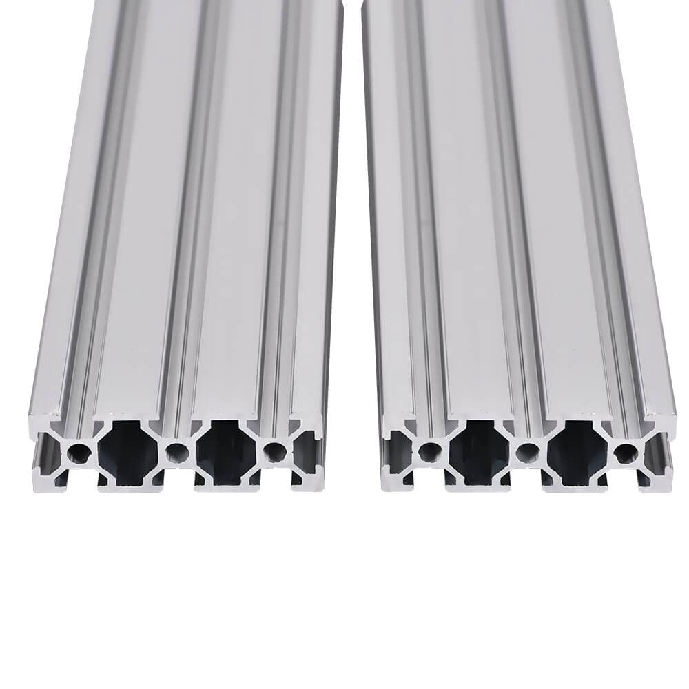 IXGNIJ 2PCS 2060 T Slot Aluminum Extrusion Profile 59'',European Standard Anodized Linear Rail for 3D Printer Parts and CNC DIY 1500mm Silver(59inch)
