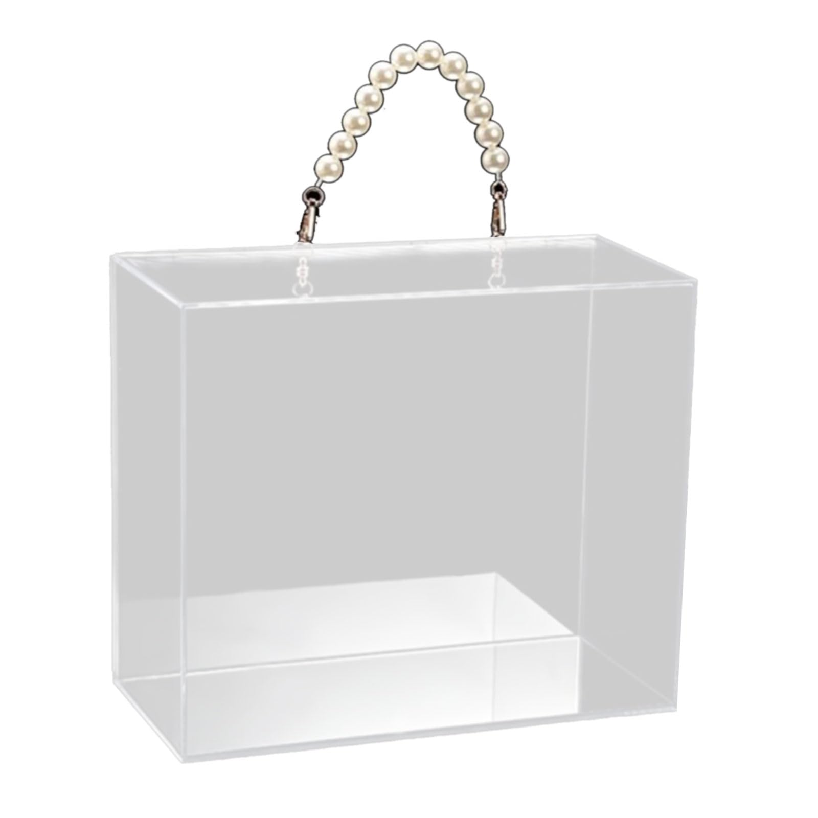 YWLUUOO Clear Acrylic Hand Carry Box Flower Display Container Perfect for Flower Displays and Special Event Elegant Gift Box