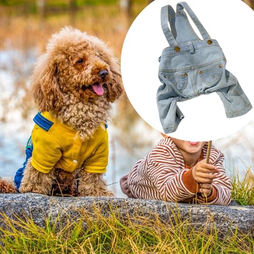 Overol de mezclilla para perro XS miniatura 3