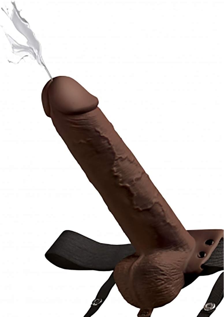 Fetish Fantasy Series Hollow Squirting Strap - on 22 cm - Oscuro, 1 Unidad, 400 g