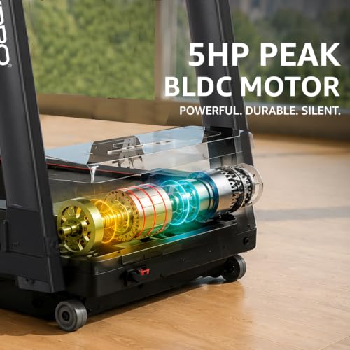 Image of Maxpro Ascend Pro 5Hp Peak BLDC Motor|14km /h Speed |15 Level Motorized Incline LED Display with Tablet Holder | 12 Preset Program |120Kg User Weight | Multifunction Treadmill for Home use
