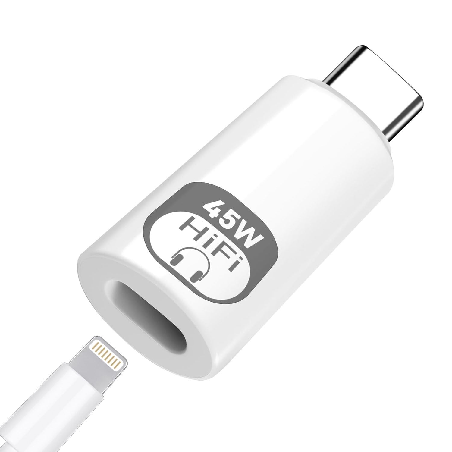 USB C to Lightning Audio Adapter, Lightning to USB C Hi-Fi Adapter for Headphones, 480Mbps High-Speed Data Transmission with 45W Fast Charging for iPhone16/15 Series,iPad mini/Air/Pro-image-9