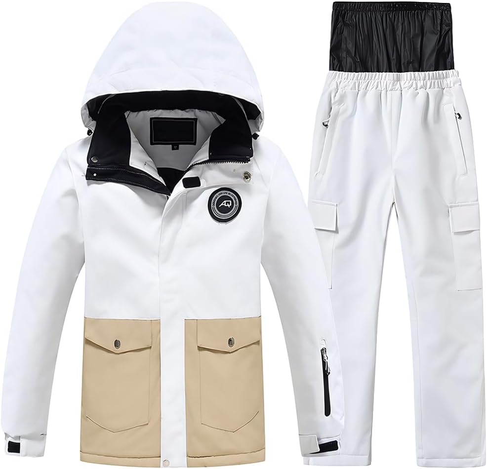 Combinaison De Ski Enfant Fille Et Garçon 2PCS - Ensemble Veste + Pantalon Imperméable Et Chaud Pour L'Hiver