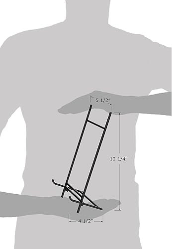 Miniatura 4 de Red Co. Soporte decorativo de metal moderno de 12 pulgadas de alto y caballete de soporte de arte en acabado negro