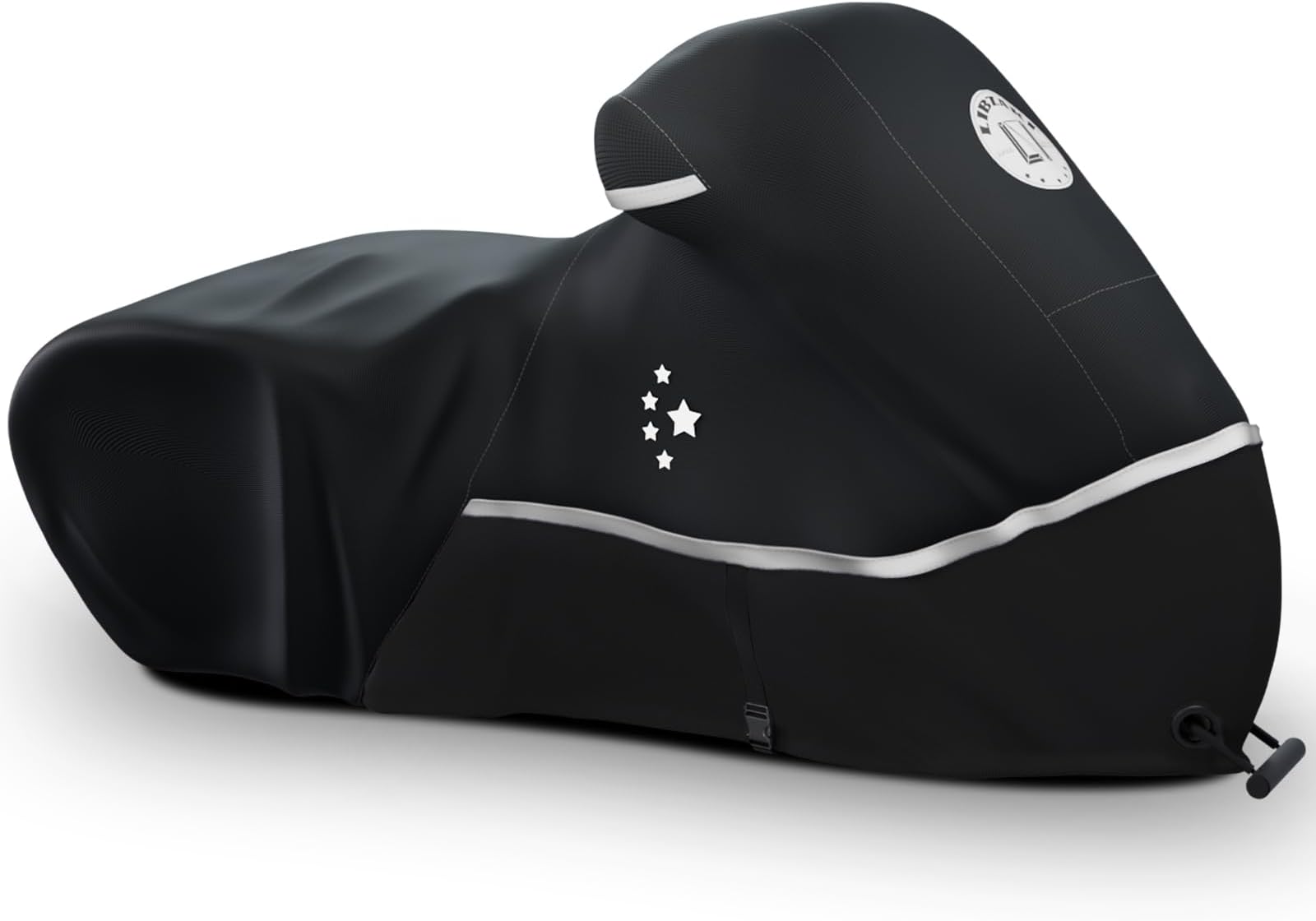 Motorcycle Cover 420D Heavy Duty All Season Universal Weather Waterproof Outdoor Protection 96" XXL Vehicle Cover/Black