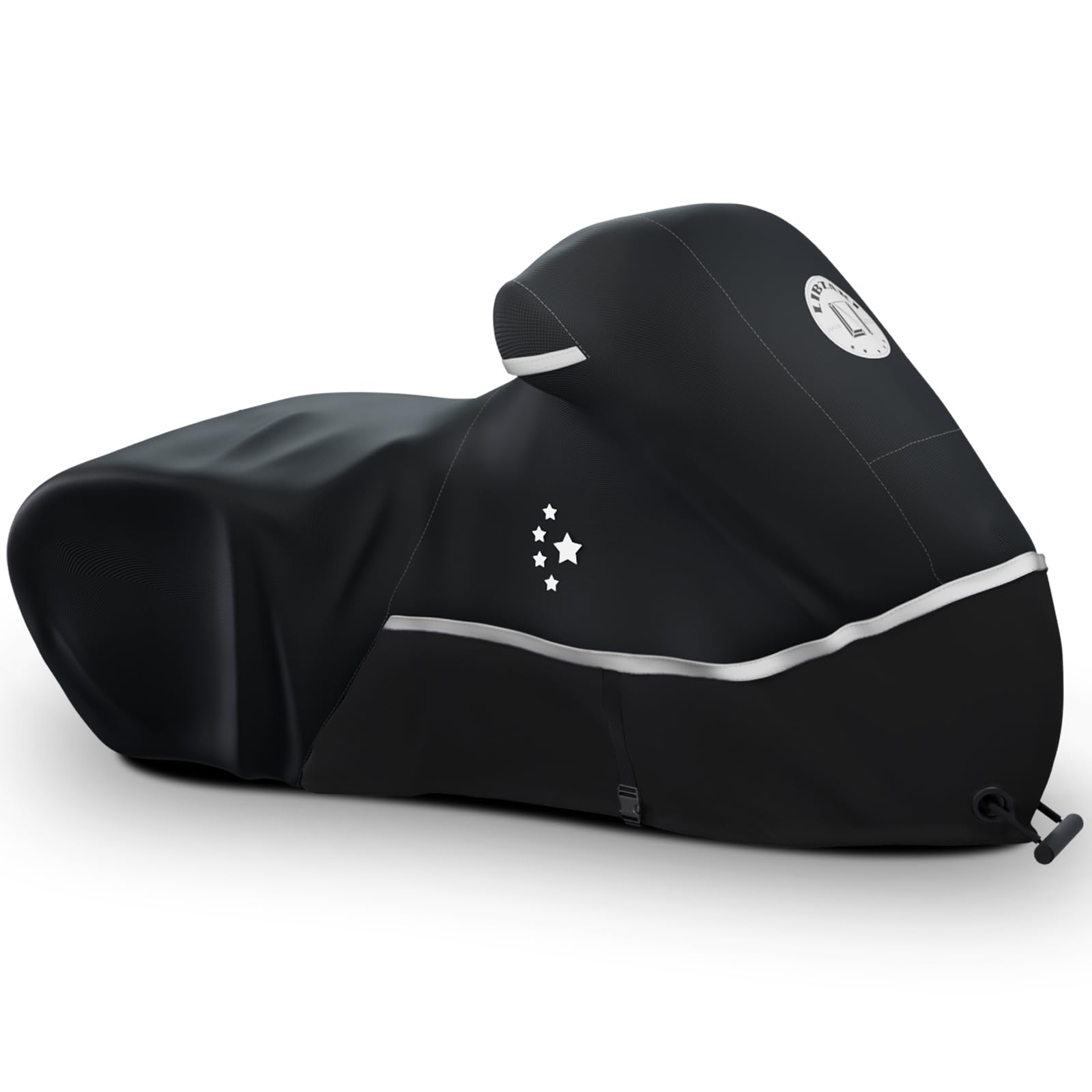 Funda para Moto 420D Heavy Duty All Season, Universal, Impermeable, protección para Exteriores, 96 Pulgadas, XXL, Color Negro