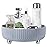 Anyoifax Makeup Perfume Organizer Tray 360 Degree Rotating Lazy Susan Skincare Lotion Organizer Spinning Cosmetics Storage for Dresser, Vanity, Bathroom Countertop, Small Grey