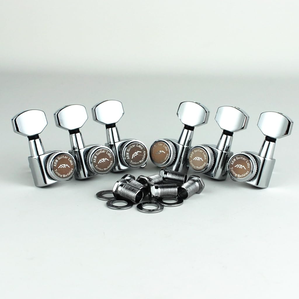 Guitar Part for ARM 1 Set Guitar Locking Tuners Electric Guitar Machine S Tuners Lock String Tuning Pegs Black (Color:CR 3R3L)