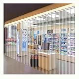 Heavy Duty Plastic Door Curtain Strips 0.06" Thick Freezer & Warehouse Curtains for Garage Supermarket Pet House Commercial & Industrial Use (75x200cm/29.53x78.74in)