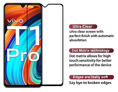 Image of STP FEEL Tempered Glass Compatible for Vivo T1 Pro 5G / Vivo V20 / T1 44W | Edge to Edge Coverage Screen Protector Guard | Full Screen Protector (6.44 Inch, Pack of 1)