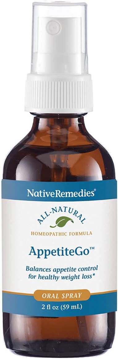 AppetiteGo Tonic - Natural Homeopathic Formula Temporarily Relieves Feelings of Hunger or an Empty Stomach - Reduces Desire for Stress Eating or Food Cravings - 59 mL