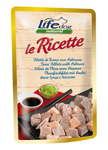 Life Dog 20044 Busta con Filetti di Tonno e Salmone, 95 Grammi
