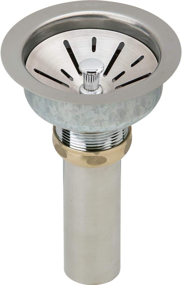 Elkay LK99FCS Deluxe Drain Kit with Type 304 Stainless Steel Body for Fireclay Sinks