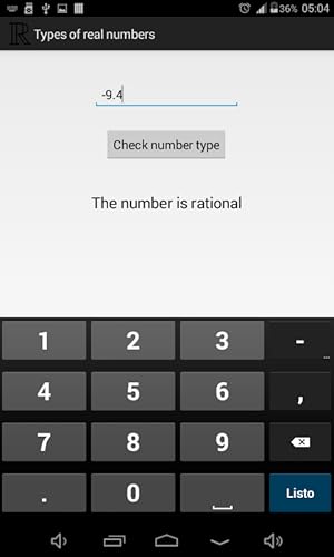 Types of real numbers