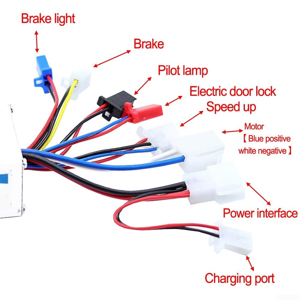 Kit de motor de velocidad de bicicleta, kit de conversión de scooter eléctrico de 24 V 250 W con agarre de goma suave para bicicletas, scooters, triciclos (controlador de 24 V 250 W)