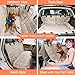 Bark Lover XLarge Dog Car Seat Cover for Back Seat Dog Seat Cover Hammock for Truck SUV - Waterproof Pet Car Seat Protector for Backseats Beige XL