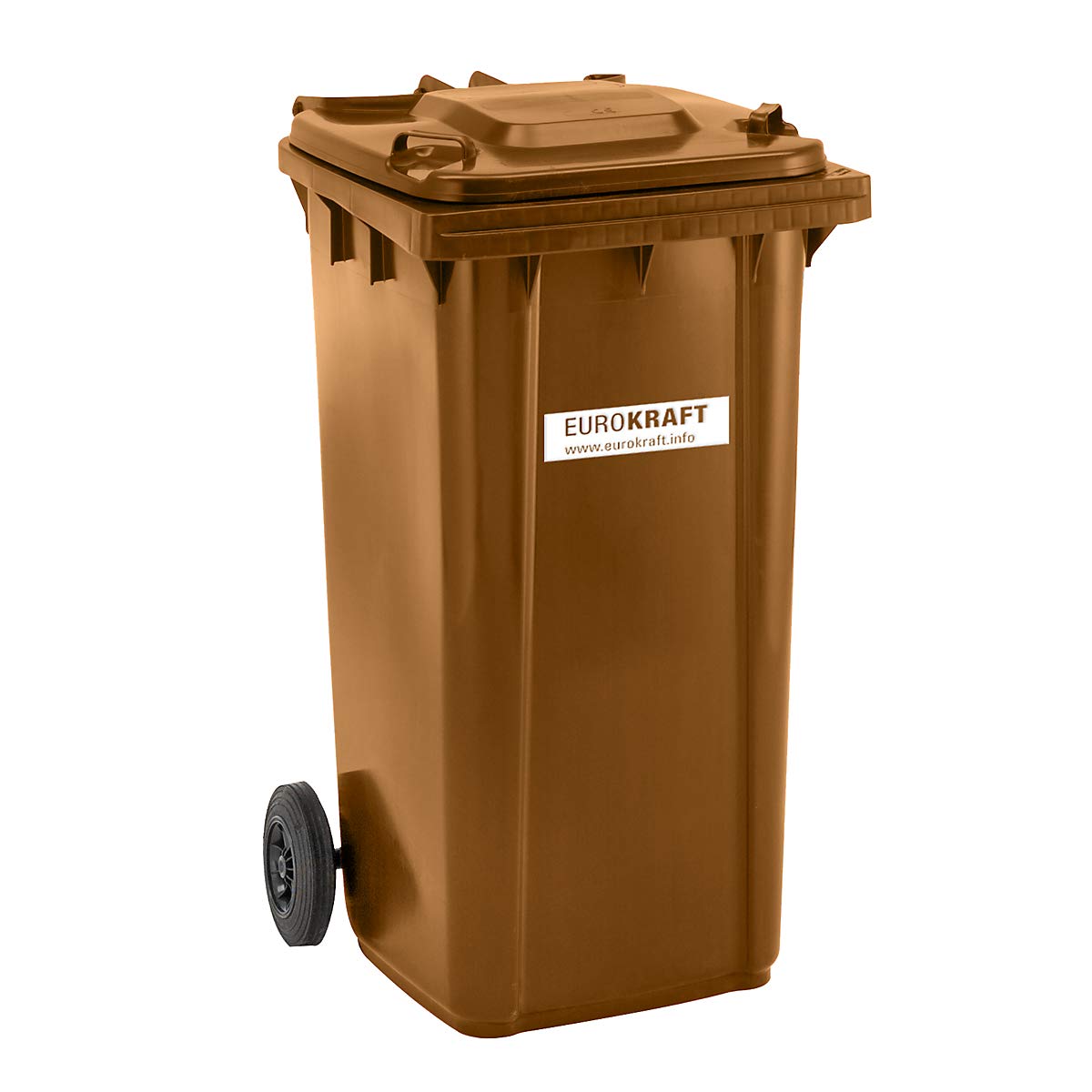 eurokraft | pro | Poubelle en plastique conforme DIN EN 840 | capacité 240 l | l x h x p 580 x 1100 x 740 mm | vert