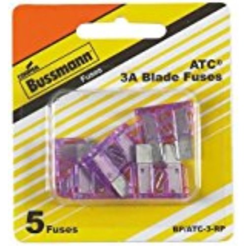 Bussman Cooper Blade Fuse 3 Amp 5 Count #TOP5