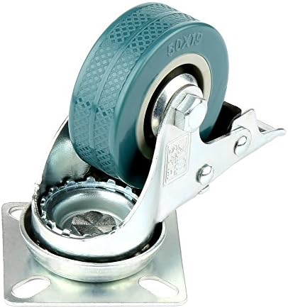 H&S 4 Castor Wheels Heavy Duty 50mm Swivel Trolley Furniture Caster with Brakes