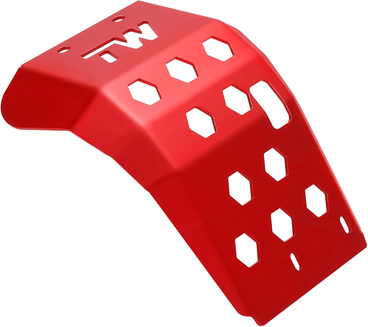 TW200 Skid Plate - Front Engine Bash Cover Guard Compatible with 1987-2025 TW 200 - Skidplate Thickness Enhancement with Engine Heat Dissipation Holes (Red)